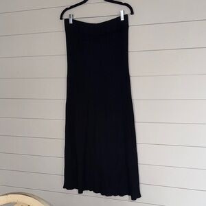 Free People A-Line Black Women’s Ribbed Skirt sz M